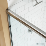 Shower Door 6 Mm Chrome, 56"-60" Width, 72" Height, 1/4" (6 Mm) Thick Tempered Safety Glass