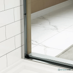 Shower Door 6 Mm Chrome, 56"-60" Width, 72" Height, 1/4" (6 Mm) Thick Tempered Safety Glass
